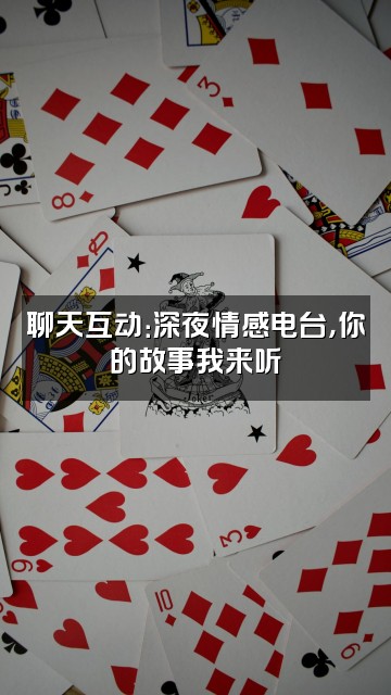 抖音依此有视频封面：聊天互动：深夜情感电台，你的故事我来听